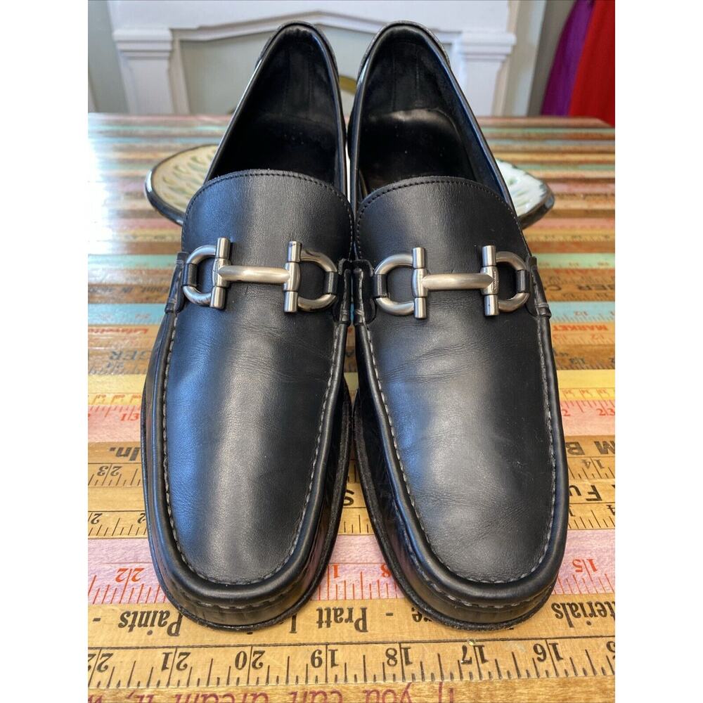 Men's Black Leather Loafers